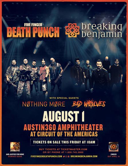 Five Finger Death Punch & Breaking Benjamin at Golden 1 Center