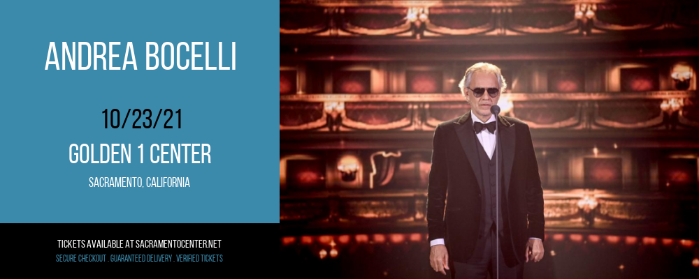 Andrea Bocelli at Golden 1 Center tickets Andrea Bocelli at Golden 1 Center