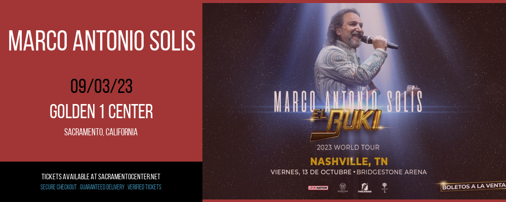 Marco Antonio Solis at Golden 1 Center tickets Marco Antonio Solis at Golden 1 Center