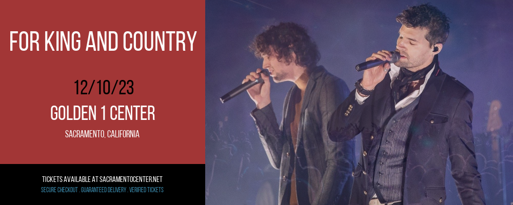 For King and Country at Golden 1 Center