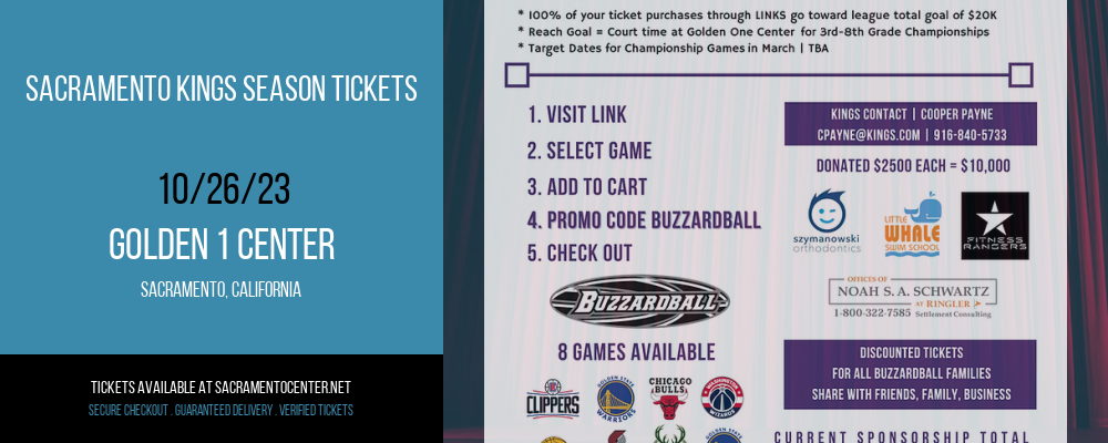 Sacramento Kings Season Tickets at Golden 1 Center